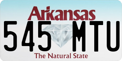 AR license plate 545MTU