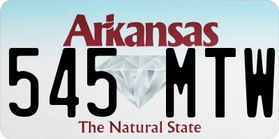 AR license plate 545MTW