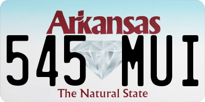 AR license plate 545MUI