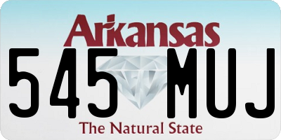 AR license plate 545MUJ