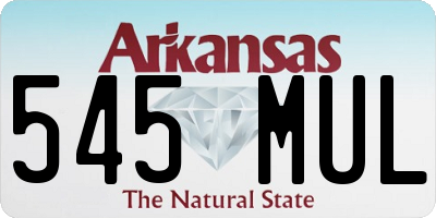 AR license plate 545MUL