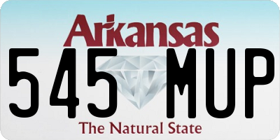 AR license plate 545MUP
