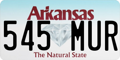 AR license plate 545MUR