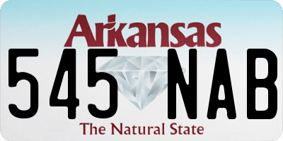 AR license plate 545NAB