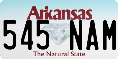 AR license plate 545NAM