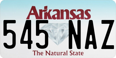 AR license plate 545NAZ