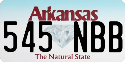 AR license plate 545NBB