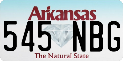 AR license plate 545NBG