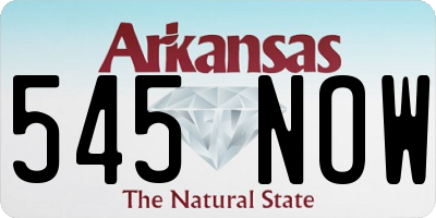 AR license plate 545NOW