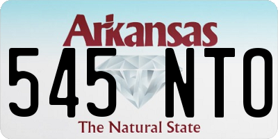 AR license plate 545NTO