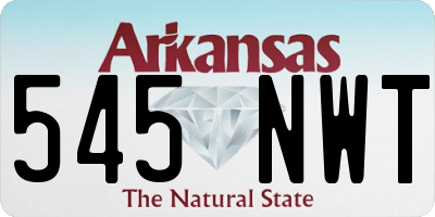 AR license plate 545NWT