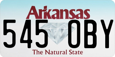 AR license plate 545OBY