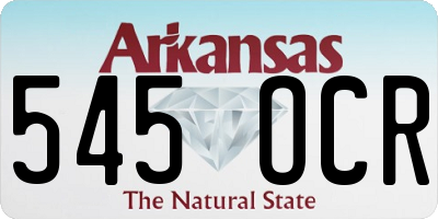 AR license plate 545OCR