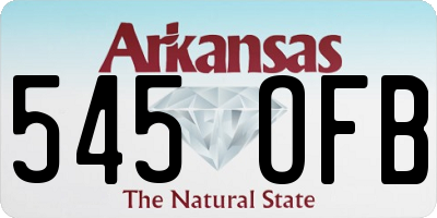 AR license plate 545OFB
