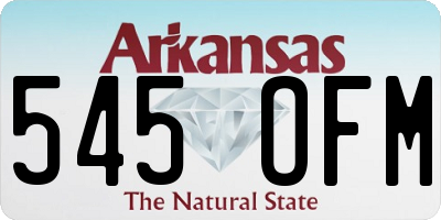 AR license plate 545OFM