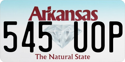 AR license plate 545UOP