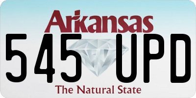 AR license plate 545UPD