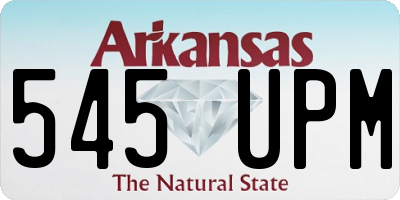 AR license plate 545UPM