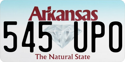 AR license plate 545UPO