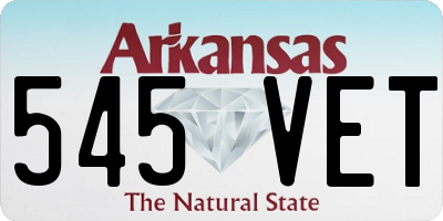 AR license plate 545VET