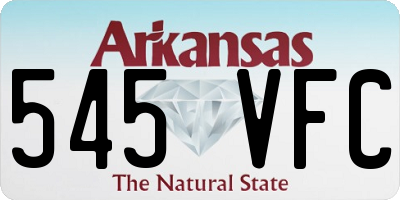 AR license plate 545VFC