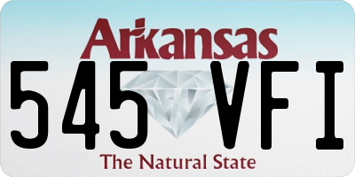 AR license plate 545VFI