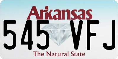 AR license plate 545VFJ