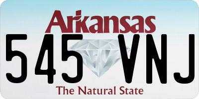 AR license plate 545VNJ