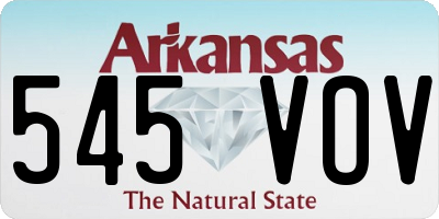 AR license plate 545VOV