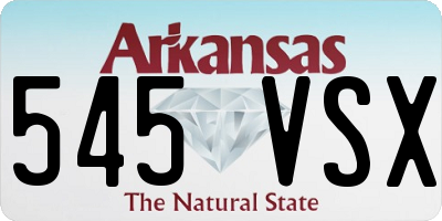 AR license plate 545VSX