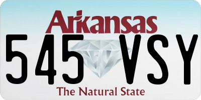 AR license plate 545VSY