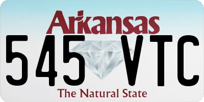 AR license plate 545VTC