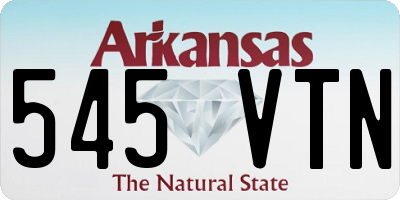 AR license plate 545VTN