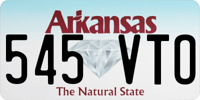 AR license plate 545VTO