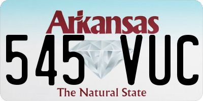 AR license plate 545VUC
