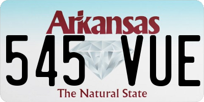 AR license plate 545VUE