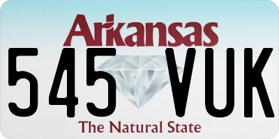 AR license plate 545VUK