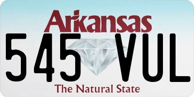 AR license plate 545VUL