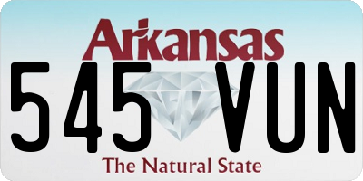 AR license plate 545VUN
