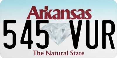 AR license plate 545VUR