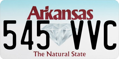 AR license plate 545VVC