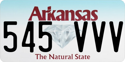 AR license plate 545VVV
