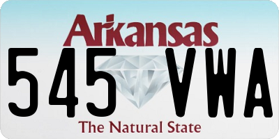AR license plate 545VWA