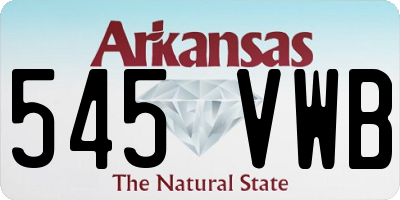 AR license plate 545VWB