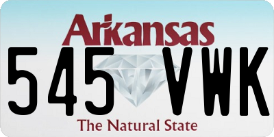 AR license plate 545VWK