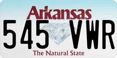 AR license plate 545VWR