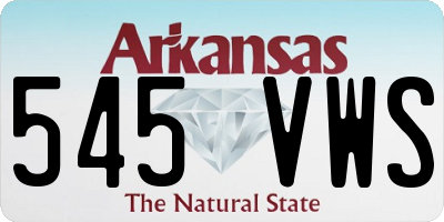 AR license plate 545VWS