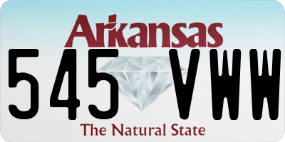 AR license plate 545VWW