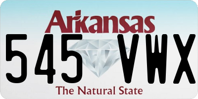 AR license plate 545VWX