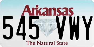 AR license plate 545VWY